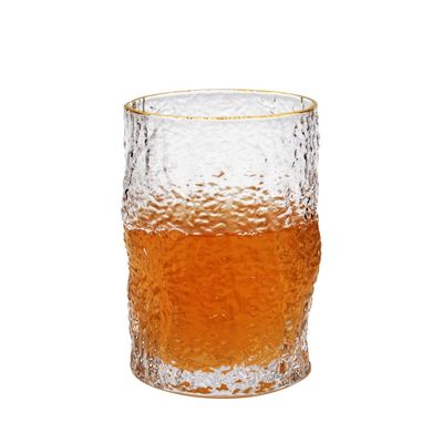 Creative Embossed Stump Whiskey Glasses , Engraved Whiskey Glasses