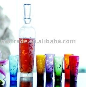 Round Shape 6 Color Unique Shot Glass Set For Vodka