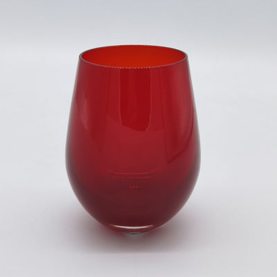 Lead Free Stemless Crystal Wine Glass Handblown 550ml