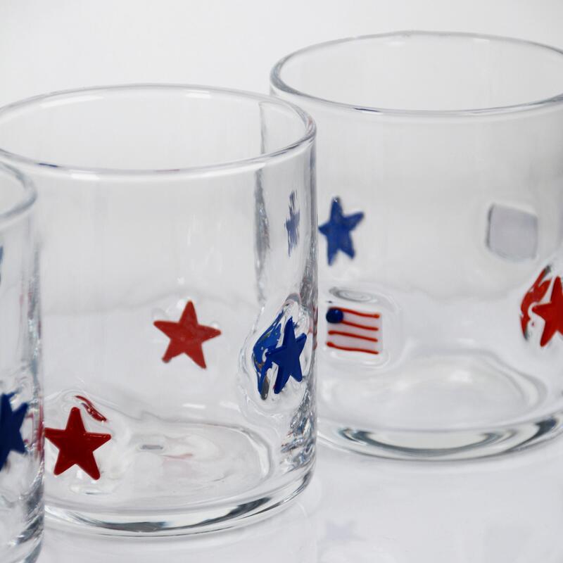 qualité Bouffé à la main, design patriotique, verre de whisky de 400 ml - Un verre clair pour le whisky et les cocktails usine
