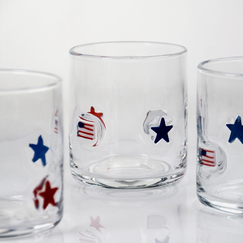 qualité Un verre iconique de conception patriotique soufflé à la main avec une capacité de 400 ml - Un tampon clair pour le whisky et les cocktails usine