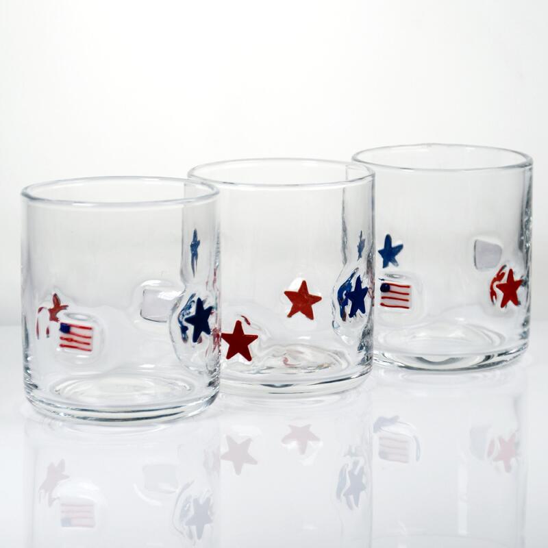 qualité Un verre iconique de conception patriotique soufflé à la main avec une capacité de 400 ml - Un tampon clair pour le whisky et les cocktails usine