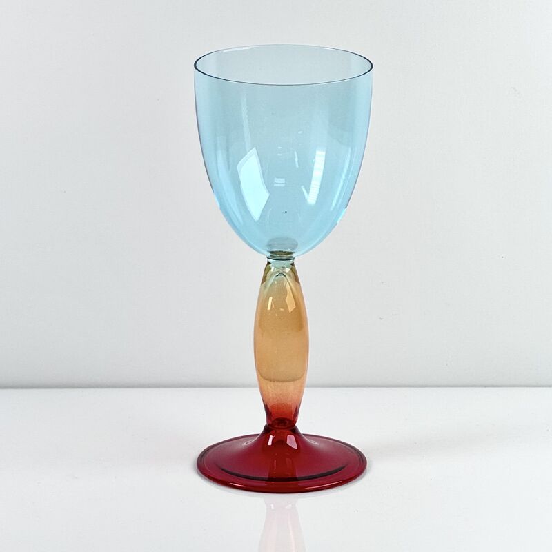 Qualité Hand-Blown Gradient Color Borosilicate Wine Glasses, Multi-Color Artistic Stem Goblets for Wine, Cocktail, Home Bar & Party Decor usine