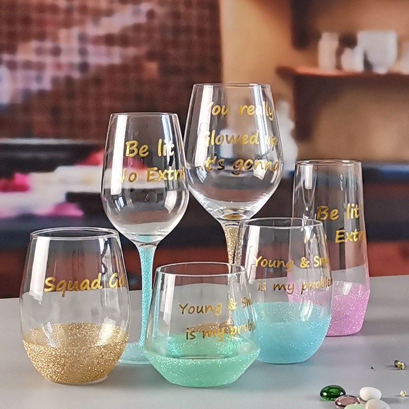 qualité LFGB 450 ml verre à vin, verre à vin cristallin pour la fête d' anniversaire usine