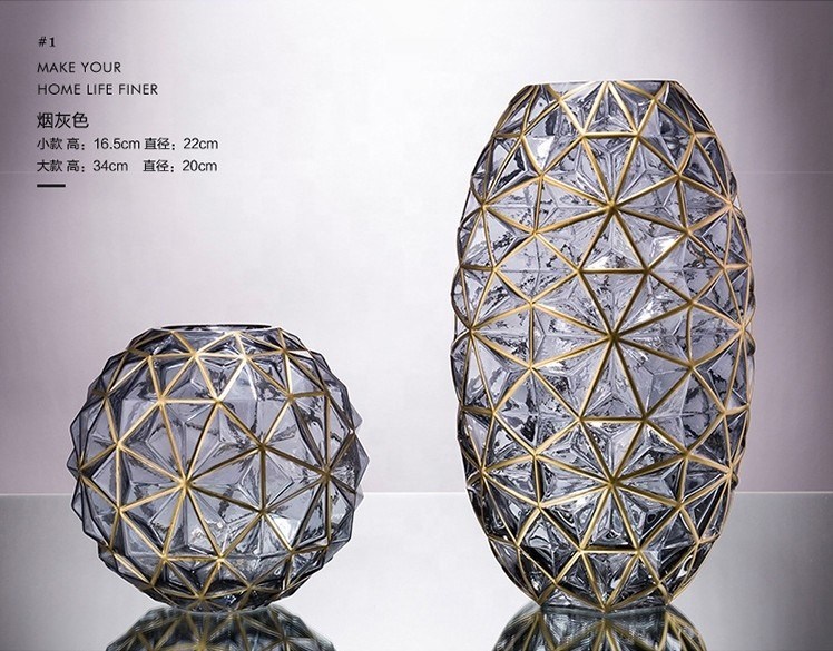 qualité Vase en verre décoratif peint à la main pour mariage usine