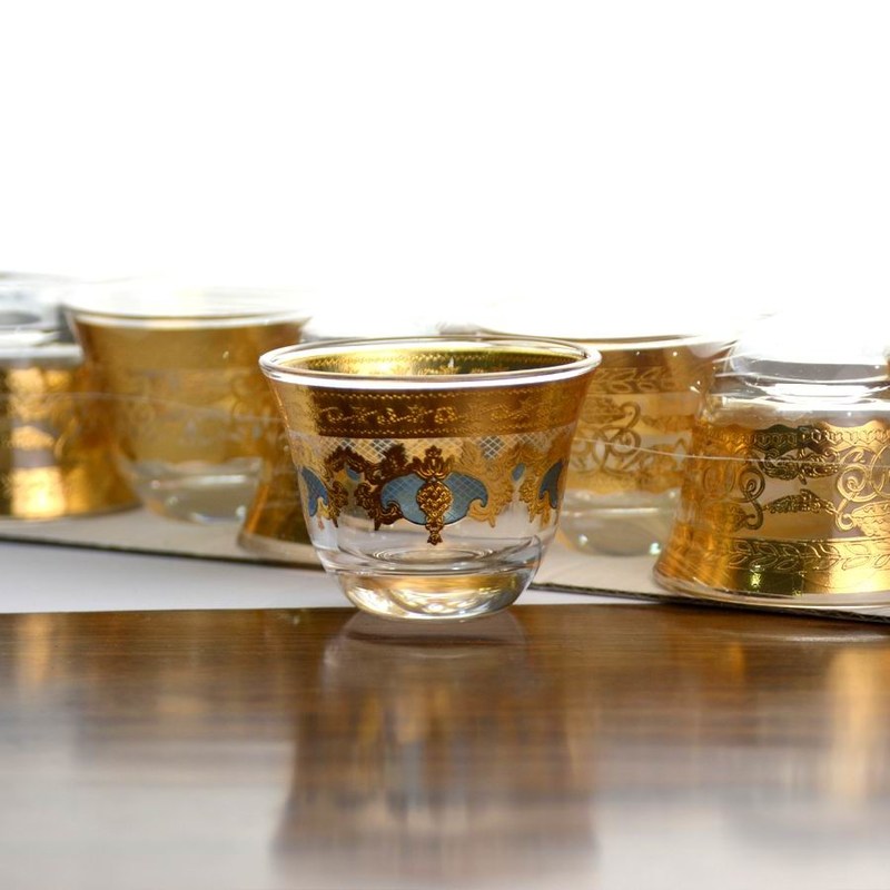qualité Culbuteur décoré par décalque de luxe à extrémité élevé Drinking Glasses d'or usine