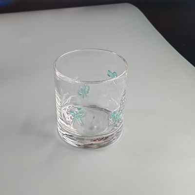 qualité 14 oz décoratif de la Saint-Valentin DOF verre Bowknot verre de l'eau tumbler verre Mexique icône du rocher verre tasse pour le cadeau de mariage usine