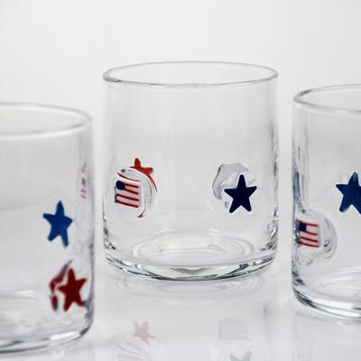 qualité Un verre iconique de conception patriotique soufflé à la main avec une capacité de 400 ml - Un tampon clair pour le whisky et les cocktails usine