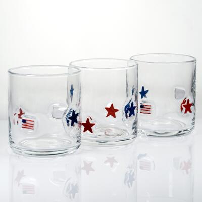 qualité Un verre iconique de conception patriotique soufflé à la main avec une capacité de 400 ml - Un tampon clair pour le whisky et les cocktails usine