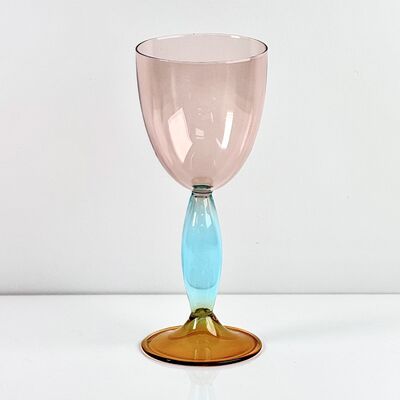 Qualité Hand-Blown Gradient Color Borosilicate Wine Glasses, Multi-Color Artistic Stem Goblets for Wine, Cocktail, Home Bar & Party Decor usine