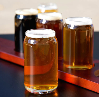 qualité 250ml adaptent des verres aux besoins du client de bière de métier avec Logo Printing usine