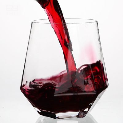 qualité Diamant Géométrique or bordure cristalline verre Tumblers, verre tasse à boire usine