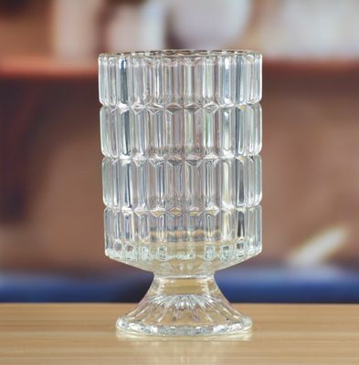 qualité Bougeoirs de verre de pilier résistant de pied, bougeoirs de verre clairs comme vase à fleur usine