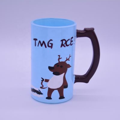 qualité Des tasses de bière en verre peintes à la main usine