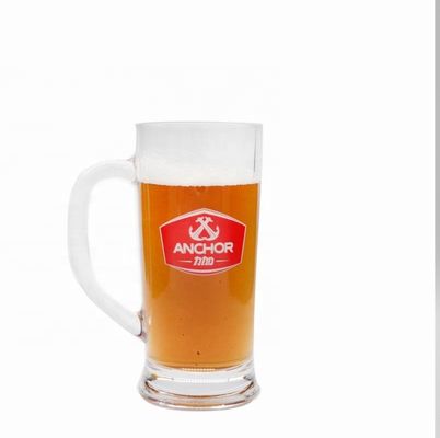 qualité Promotion de marque 21 oz verre de bière Stein avec décolleté de couleur usine