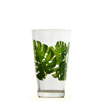 qualité Monstera Leaf 16 oz Verres de bière avec décalque de couleur usine