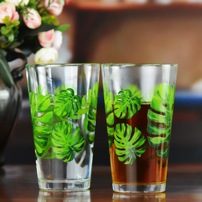 qualité Monstera Leaf 16 oz Verres de bière avec décalque de couleur usine