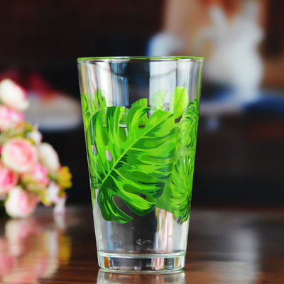 qualité Monstera Leaf 16 oz Verres de bière avec décalque de couleur usine