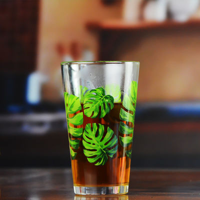 qualité Monstera Leaf 16 oz Verres de bière avec décalque de couleur usine
