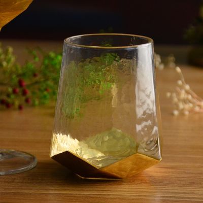 qualité Personnaliser un verre de vin en verre d'or décoré usine