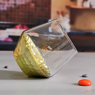 qualité 400 ml coupé à la main en or de nid d' abeille et verre de vin usine
