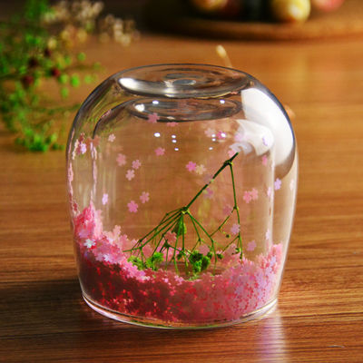 qualité Coupe à café en verre à double paroi décoratif Glitter Tumbler usine