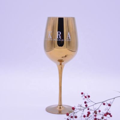 qualité Un verre de vin en or de 16 oz avec un logo pour cadeau. usine