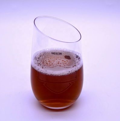 qualité Verre à vin en cristal sans tige à bord oblique avec sommet d'angle usine