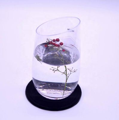 qualité Verre à vin en cristal sans tige à bord oblique avec sommet d'angle usine