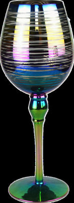 qualité Les cercles de laser modèlent la tige iridescente de Crystal Wine Glass With Pearl usine