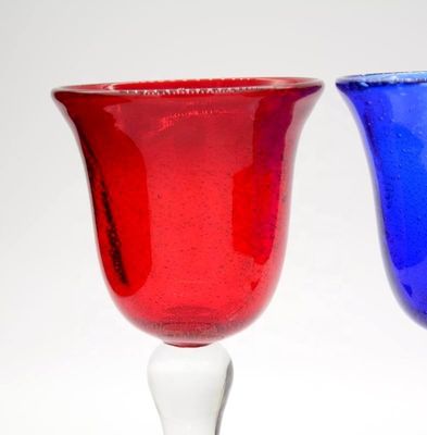 qualité Gobelet mexicain Crystal Wine Glass de bulles de couleur solide de Handblown usine