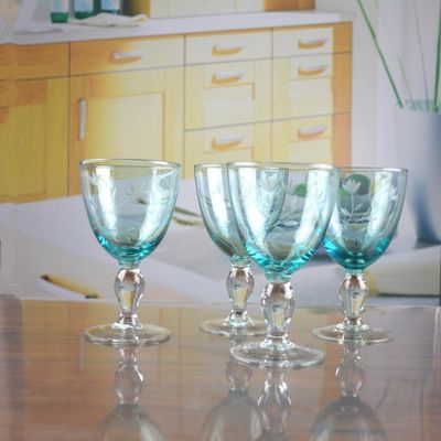 qualité Des verres à vin en cristal turquoise, des verres à verre clair. usine