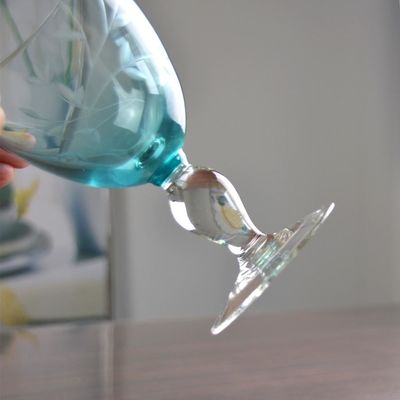 qualité Des verres à vin en cristal turquoise, des verres à verre clair. usine