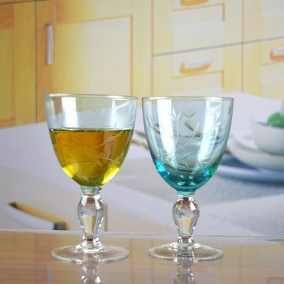 qualité Des verres à vin en cristal turquoise, des verres à verre clair. usine