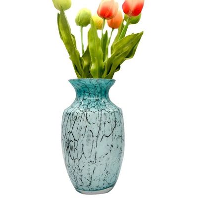 qualité Vase en verre décoratif en marbre de couleur orientale, Vases à centre haute pour Hotle usine