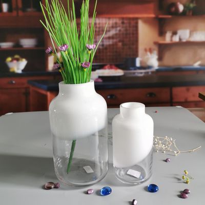 qualité Vase en verre en céramique en verre blanc massif fait main usine