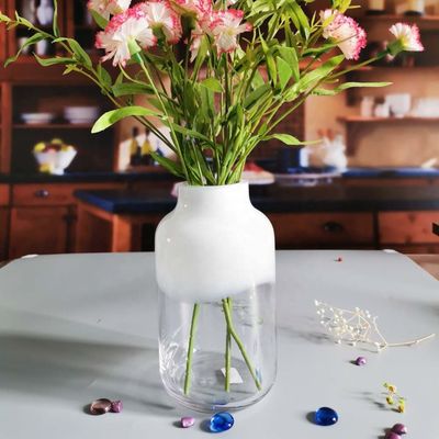 qualité Vase en verre en céramique en verre blanc massif fait main usine