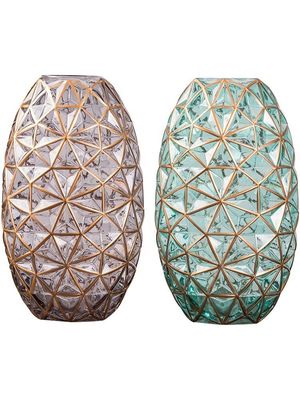 qualité Vase en verre décoratif peint à la main pour mariage usine