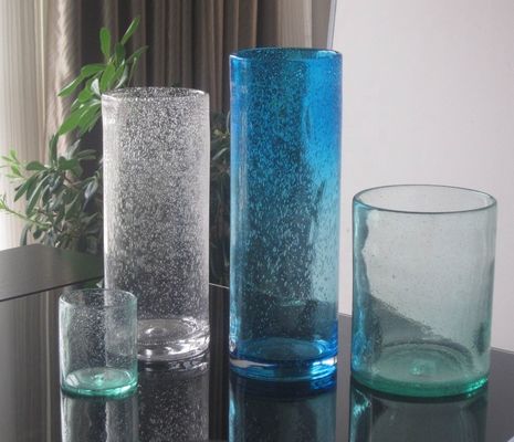 qualité Vase en verre décoratif à paroi épaisse de couleur solide usine