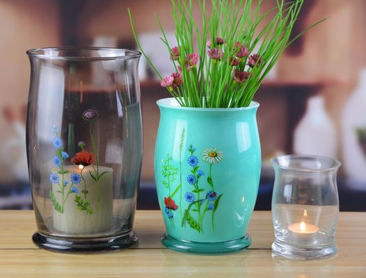 qualité Vase en verre classique de couleur ancienne de 12 pouces usine