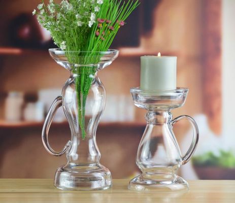 qualité Vase en verre décoratif soufflé à la main avec poignée usine