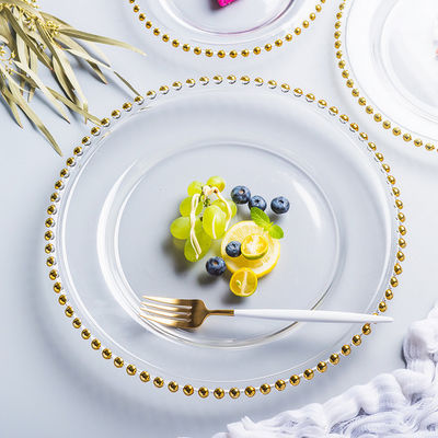 qualité Plaques de charge en verre décorées d'or usine