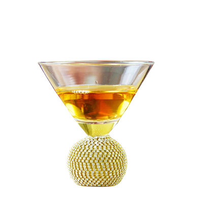 qualité Des verres de cocktail en cristal à fond d'or usine