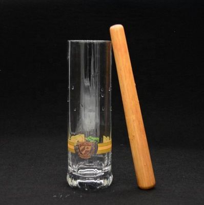 qualité 8" pilon de Crystal Cocktail Glasses With Wood de cylindre usine