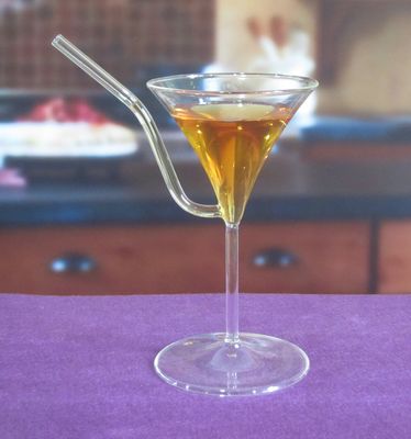 qualité Verres à cocktail vintage en borosilicate avec paille usine