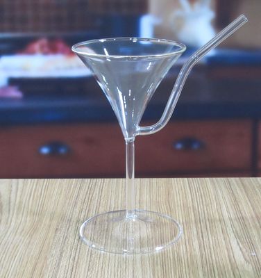 qualité Verres à cocktail vintage en borosilicate avec paille usine