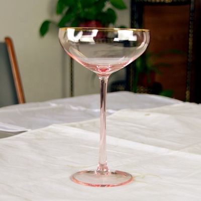 qualité Verres à cocktail en cristal rose usine