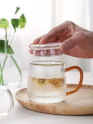 qualité Tasse à thé en verre faite à la main avec motif en relief de verre à borosilicate élevé usine