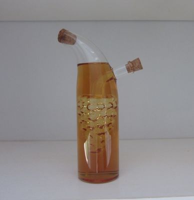 qualité Bouteille en verre en forme de raisin à double couche avec couvercle pour l'huile usine