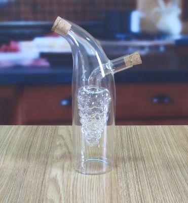 qualité Bouteille en verre en forme de raisin à double couche avec couvercle pour l'huile usine
